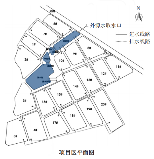 三池两坝改造项目平面布置图